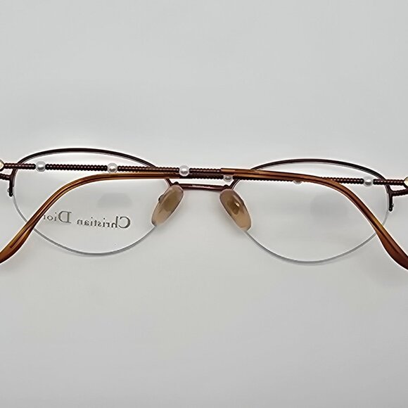 Christian Dior CD3527/J 15V Brown Pearl Semi-Rimless Eyeglasses Frame Austria - Picture 10 of 13